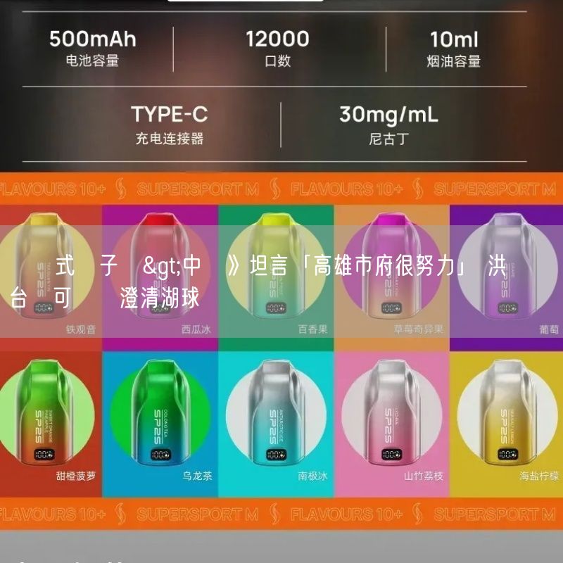 拋棄式電子煙>中職》坦言「高雄市府很努力」 洪總認為台鋼可認養澄清湖球場